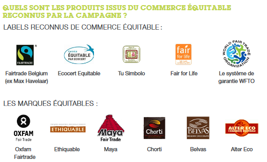 Labels et marques reconnus par la campagne